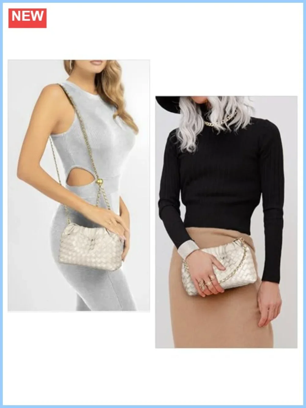 Woven Leather Dumpling Crossbody Bag Ruched Hobo Clutch Purse